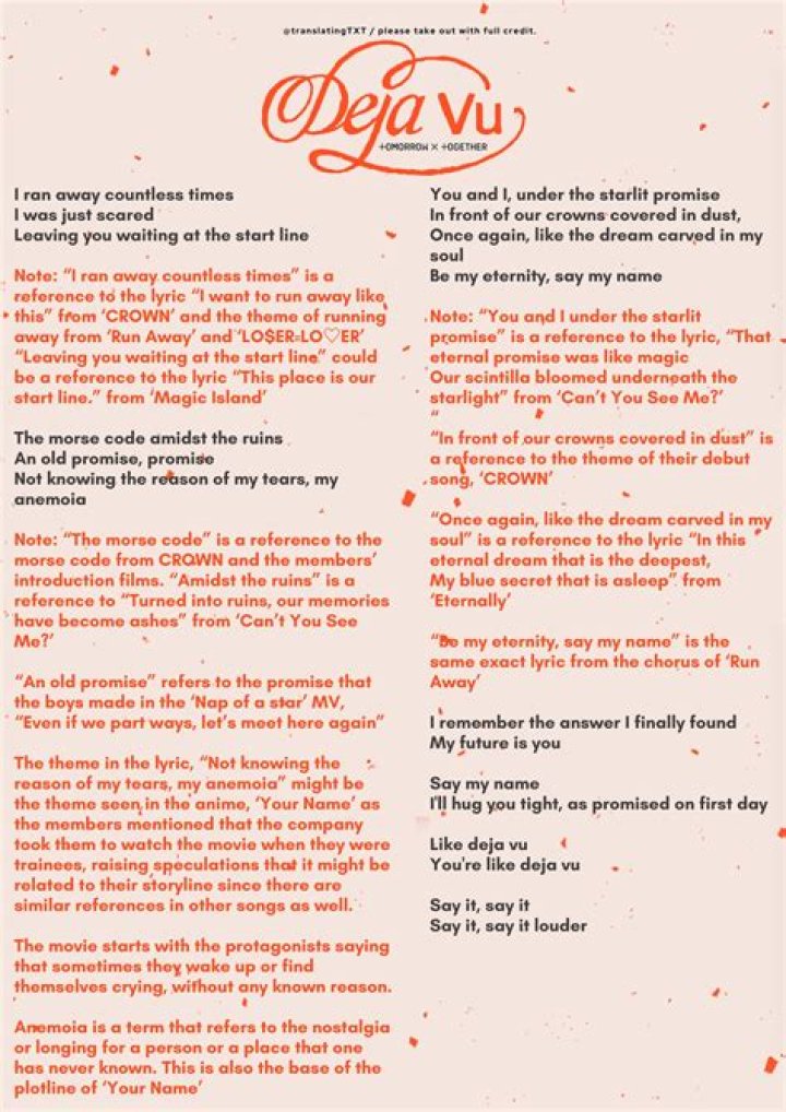 Deja Vu Lyrics - Deja Vu Translations